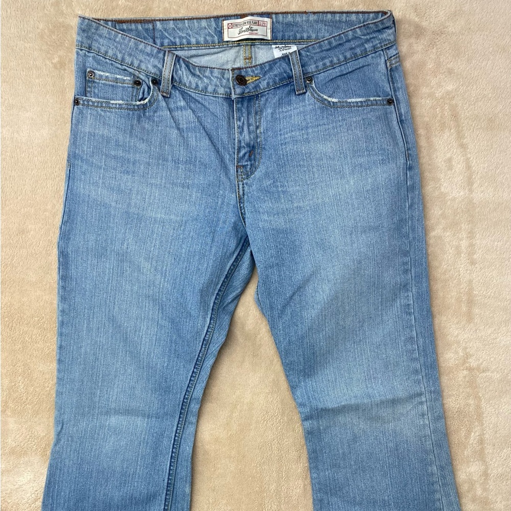 Levi Stretch  Low Rise Flare Classic Blue Denim Jeans